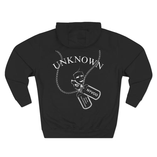 Dark Moody Loneliness Three-Panel Fleece Hoodie, Street Wear Encouraging, Unnoticed Urban Clothing, Edgy Pullover Jacket, Gothic Oversized