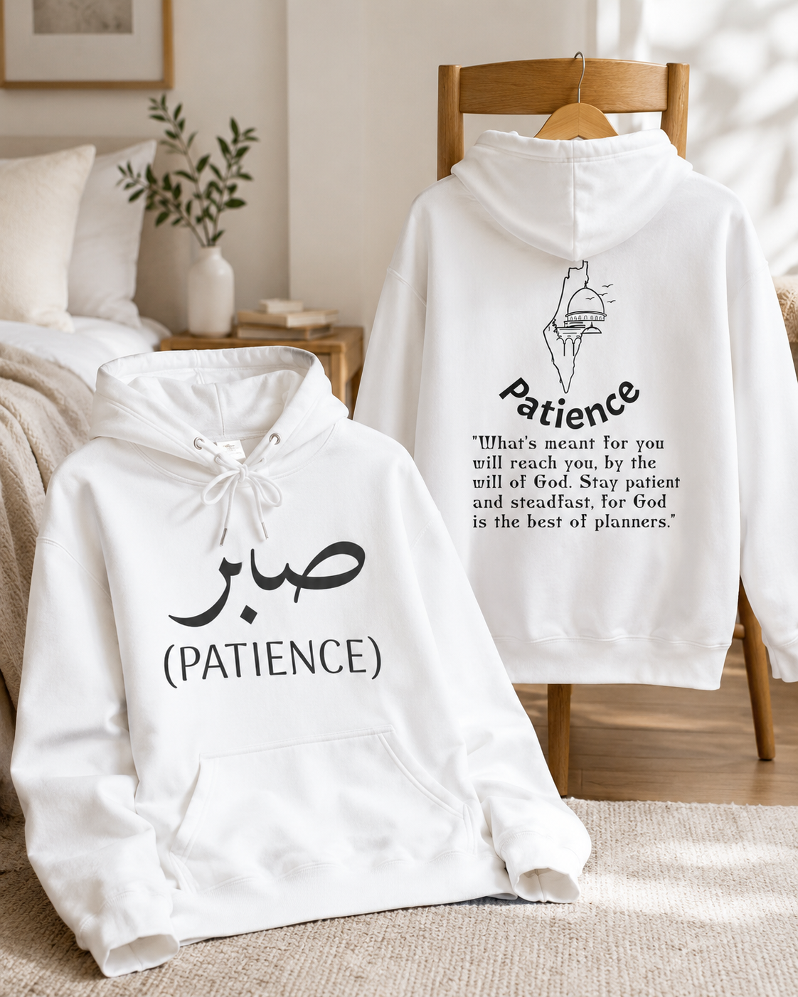 Sabr Hoodie — Arabic 'Sabr' Patience Hoodie | Islamic-Inspired Streetwear
