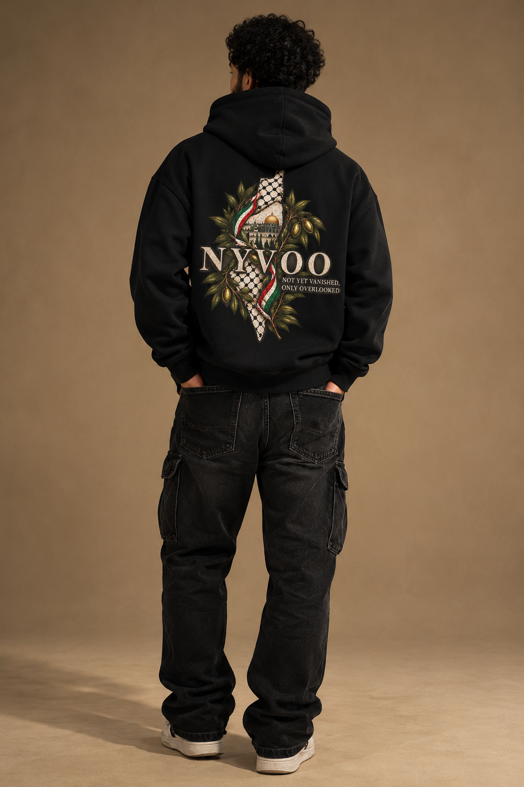 NYVOO Palestine Heritage Emblem Heavy Weight Cotton Hoodie