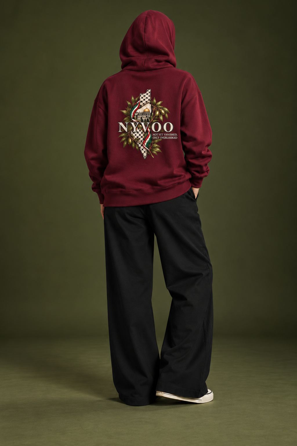 NYVOO Palestine Heritage Emblem Heavy Weight Cotton Hoodie