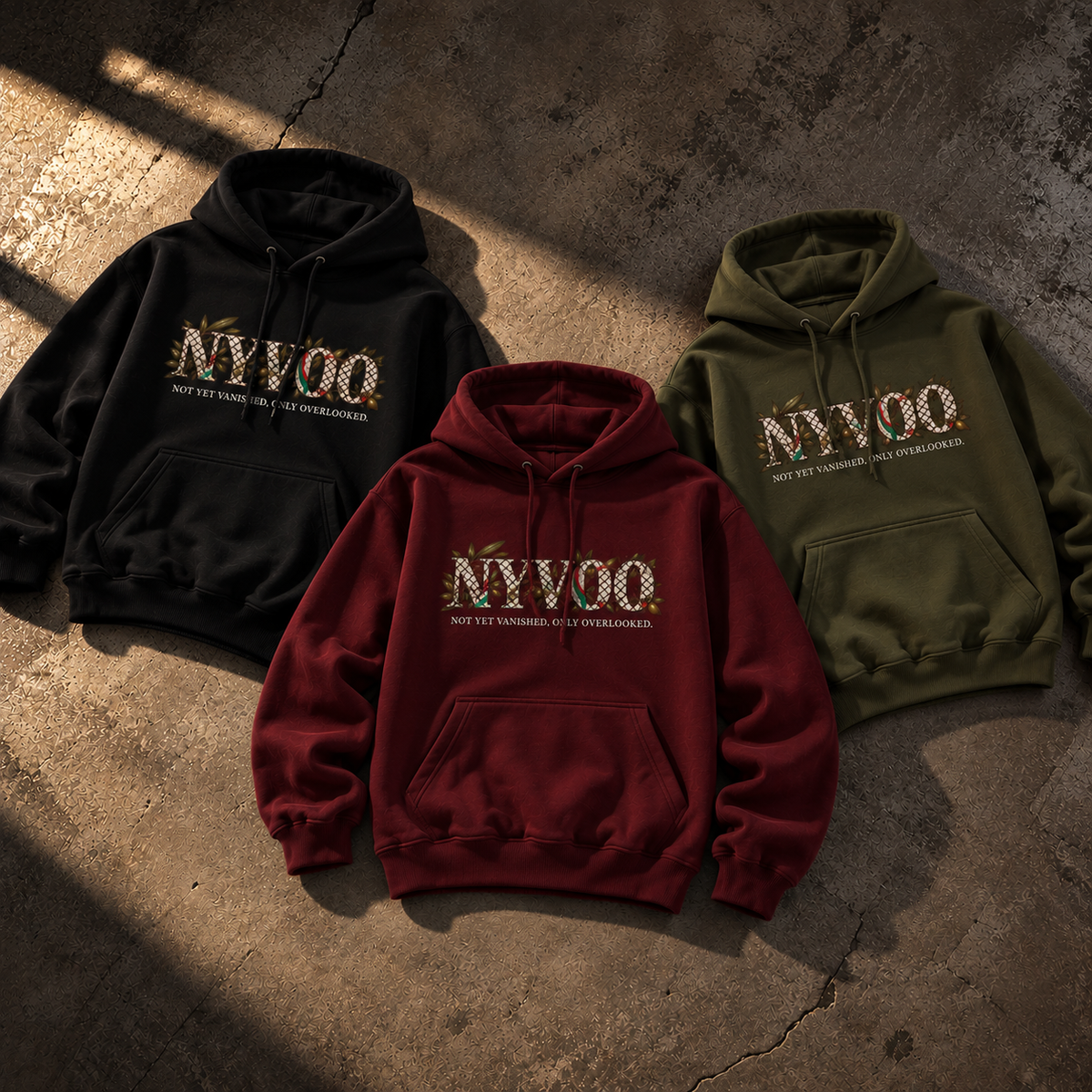 NYVOO Palestine Heritage Emblem Heavy Weight Cotton Hoodie