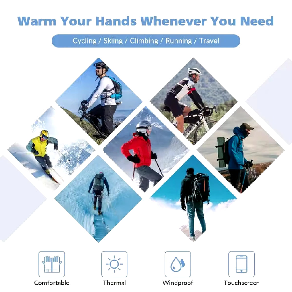 Winter Gloves Waterproof Thermal Touch Screen Thermal Windproof Warm Gloves Cold Weather Running Sports Hiking Ski Gloves