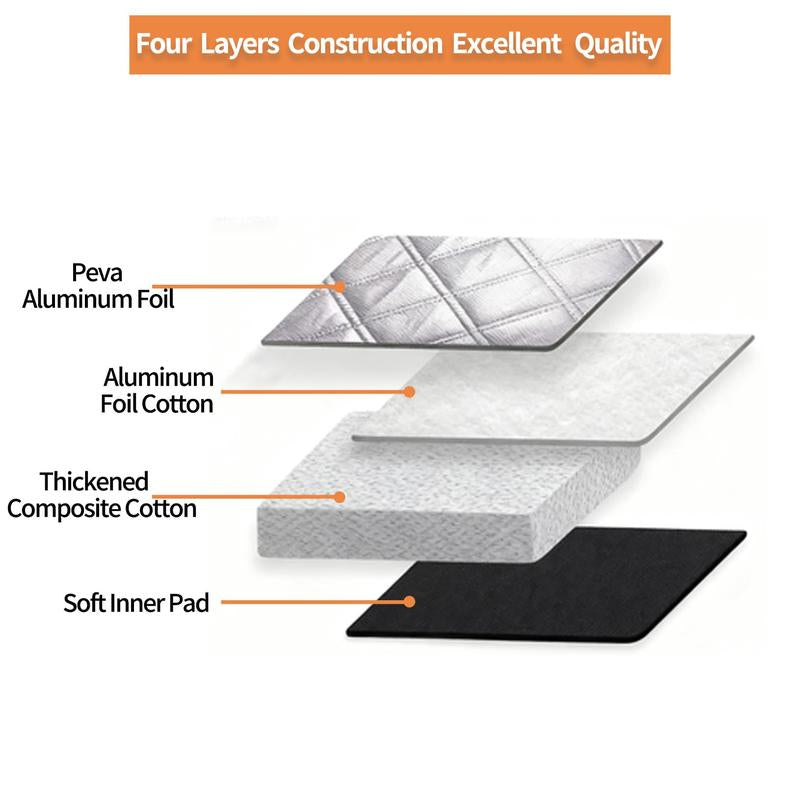 Windshield Cover for Winter Ice/Snow/Frost, Heavy Duty Thick Protective Windscreen Cover, Snow Ice Frost Dust Water Resistent, Heat Car Windshield Snow Cover