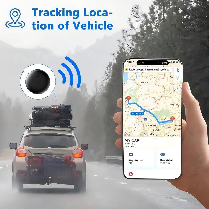 GPS Tracker for Car,Works with Apple Find My (Ios Only),Mini Trackers Device with Weatherproof Magnetic Case-No Monthly Fee-Best Hidden GPS Trackers,Anti-Lost Device Smart Tracking Tag