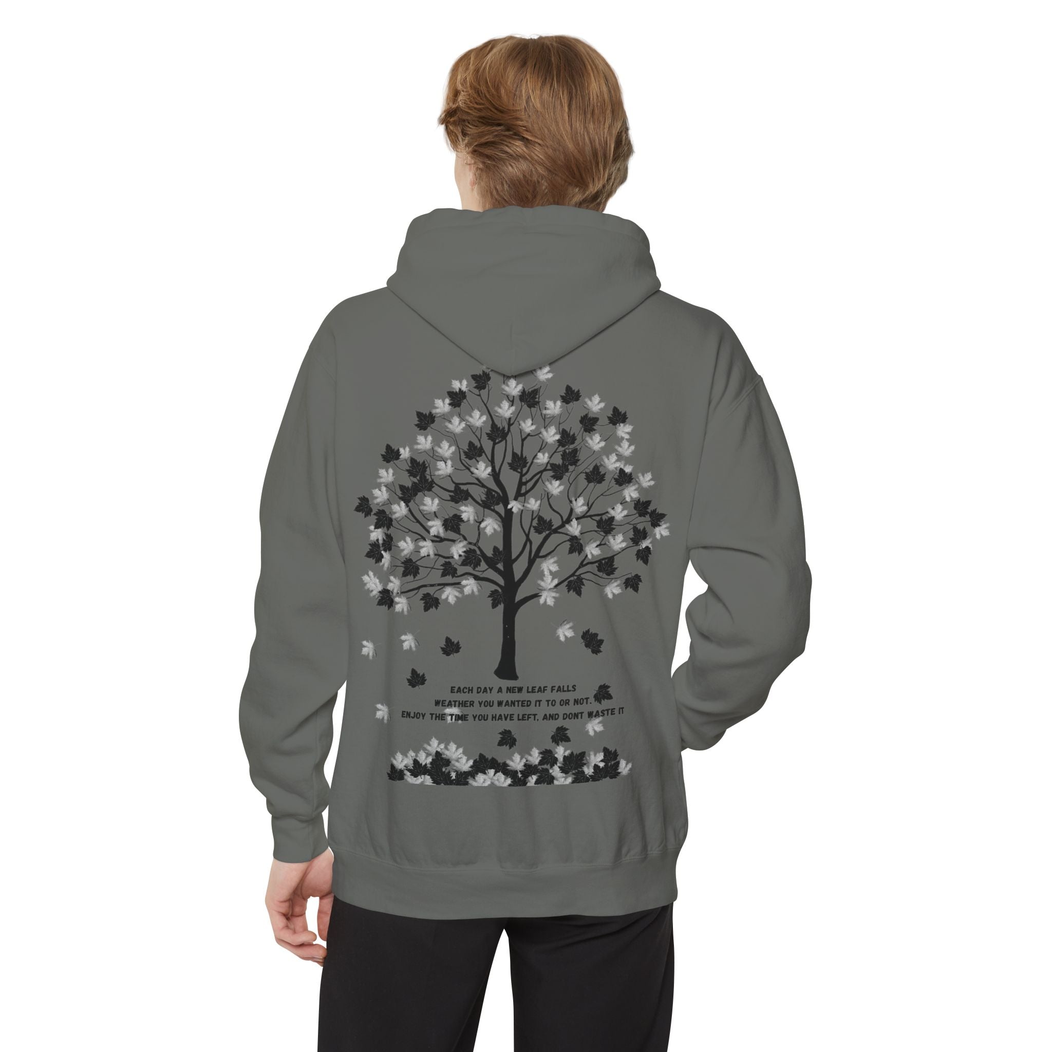 Tree of Time Unisex Hoodie - Nature Inspired Sweatshirt, Time Passing Symbol, Deep Meaning Jumper, Earthy Pullover, Men Women Apparel