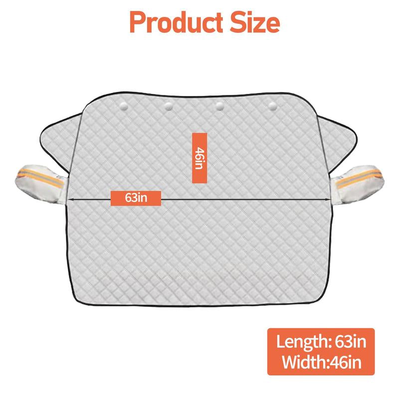 Windshield Cover for Winter Ice/Snow/Frost, Heavy Duty Thick Protective Windscreen Cover, Snow Ice Frost Dust Water Resistent, Heat Car Windshield Snow Cover