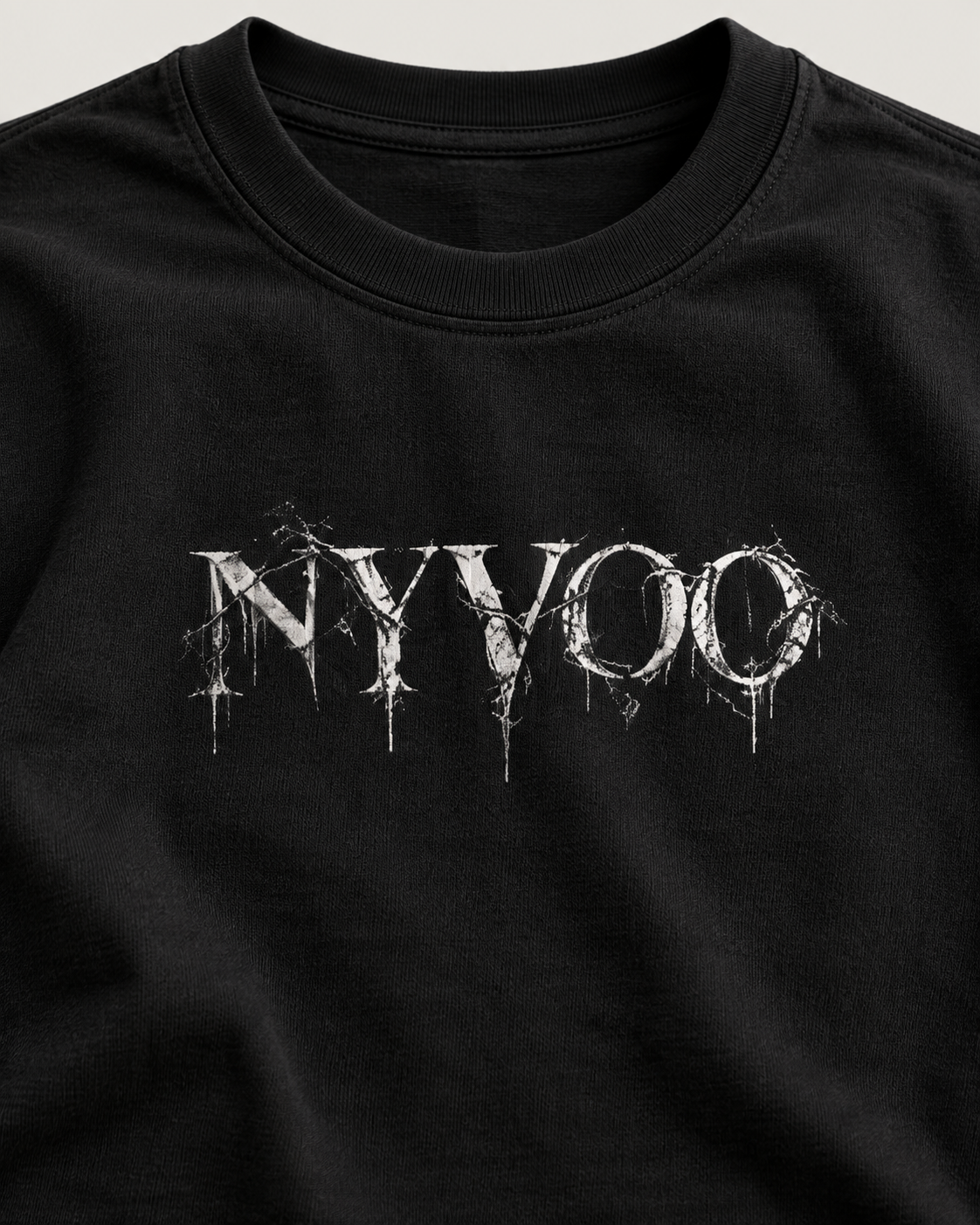 NYVOO Gothic Hourglass Tee — 'The World Is Temporary' Arabic Graphic Shirt