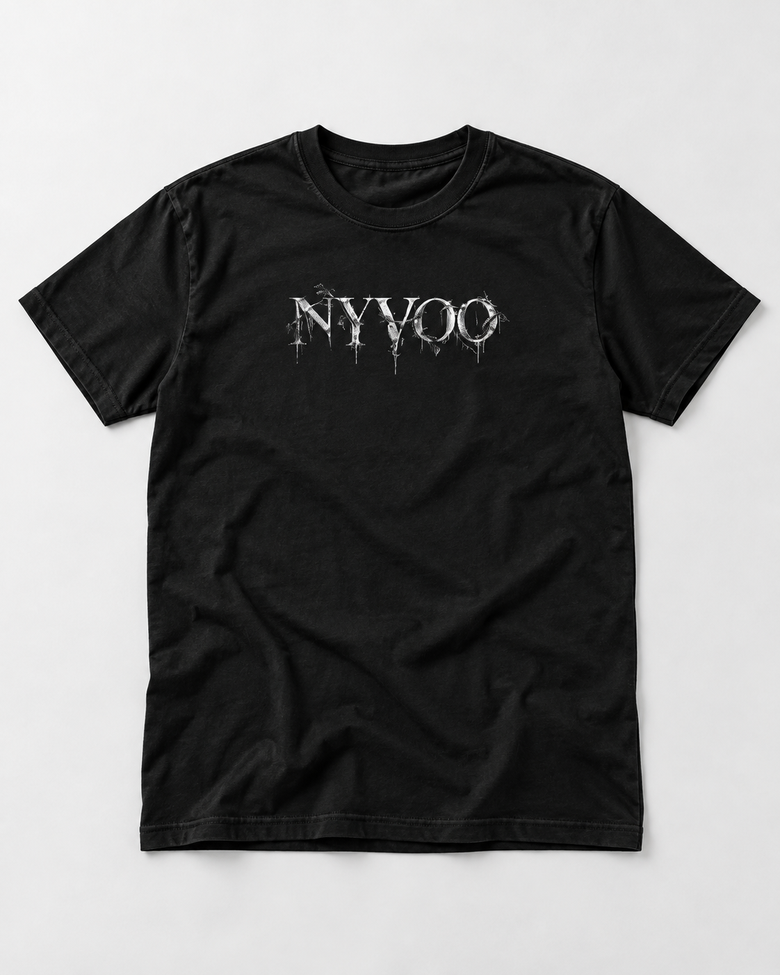 NYVOO Gothic Hourglass Tee — 'The World Is Temporary' Arabic Graphic Shirt