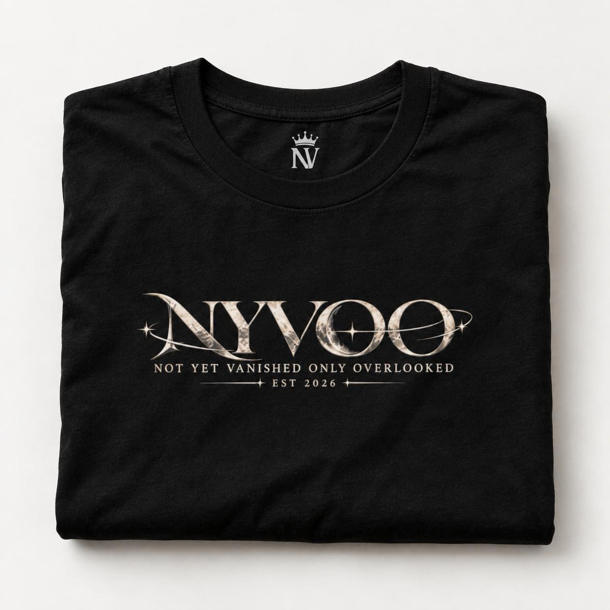 Celestial Moon Tee — "Not Yet Vanished Only Overlooked"
