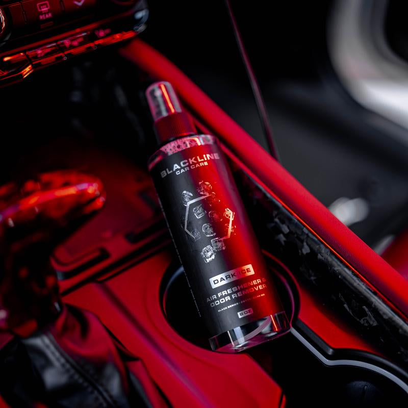 BLACKLINE 8Oz Car Air Freshener - Lasts 1-2 Days, Made for Daily Use. Choose from Dark Ice, Ocean Breeze, Mahogany Teakwood, or Sour Cherry Scents